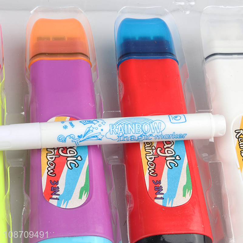 China products rainbow color magic marker painting pen for stationery