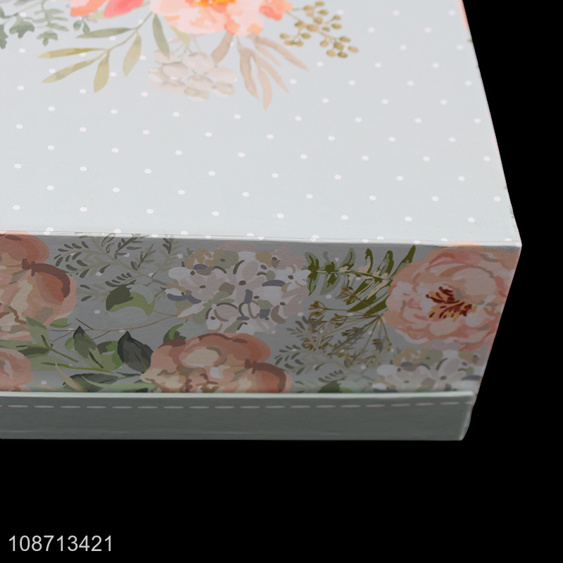 New products floral print paperboard gift box suitcases for home decor