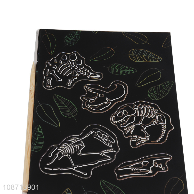 Good selling dinosaur series kids scratch art card art paper for painting toys