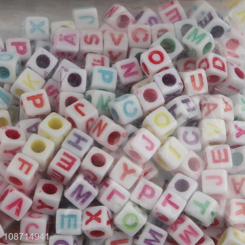 High quality square alphabet beads diy letter beads kits for sale