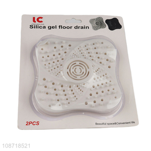 Good selling 2pcs kitchen bathroom silicone floor drain wholesale