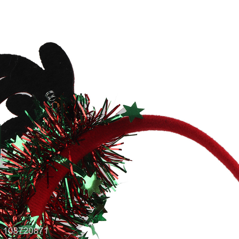 Hot selling Christmas reindeer antler hair hoop Christmas party accessories