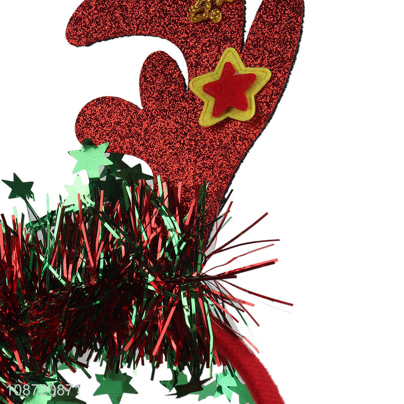 Hot selling Christmas reindeer antler hair hoop Christmas party accessories