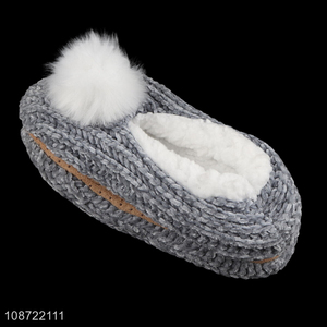 China factory women winter house slippers non-slip soft indoor <em>shoes</em>