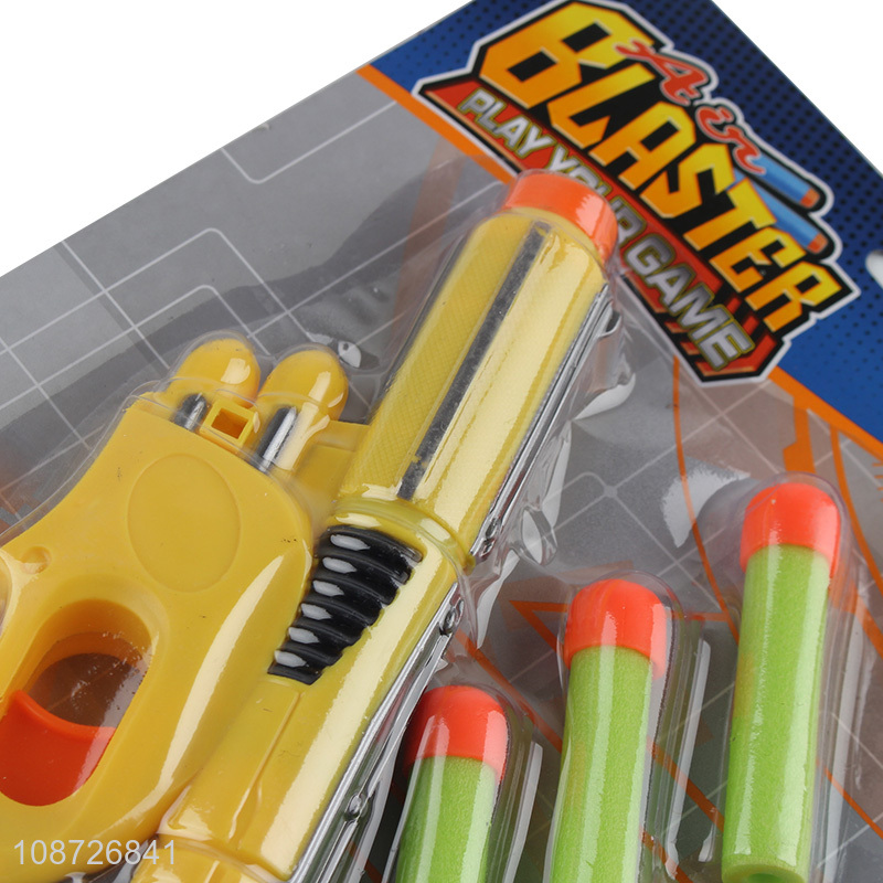 Good quality kids plastic toy blaster gun toy with soft bullets