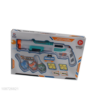 Hot selling 2-in-1 magic gun toy with soft ball bullet for kids
