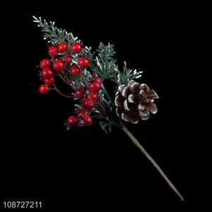 Good quality artificial Christmas floral picks twigs artificial pinecone picks