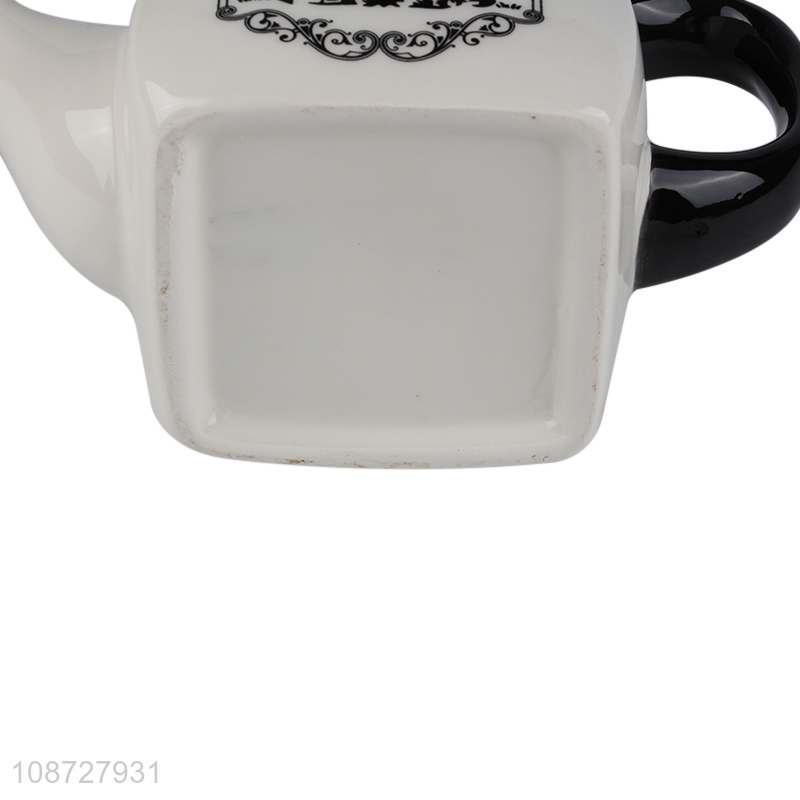 New arrival ceramic kitchen tea coffee pot with handle and lid