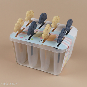 Hot sale 8-cavity popsicle mold with reusable popsicle sticks