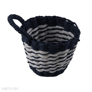 Wholesale natural durable hand-woven papyrus <em>storage</em> <em>basket</em> for makeup books