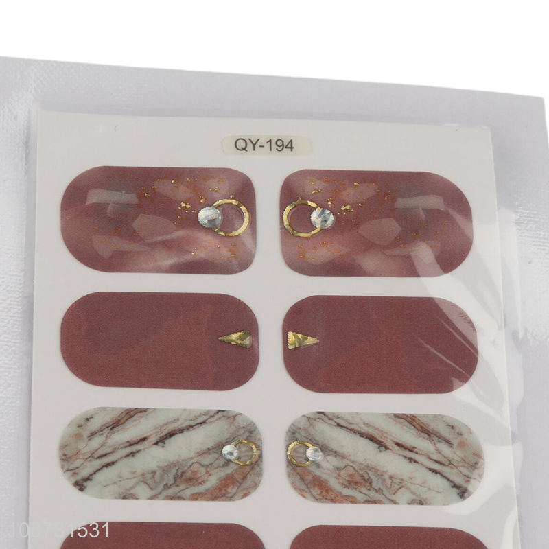 High quality stick on nail stickers full wraps nail polish strips