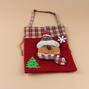 Hot selling non-woven Christmas candy bag Christmas goody bag for kids