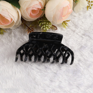 Latest products black hollow out acrylic women hair claw clips hair accessories
