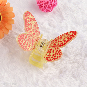 New product butterfly shape acrylic hair claw clips for girls