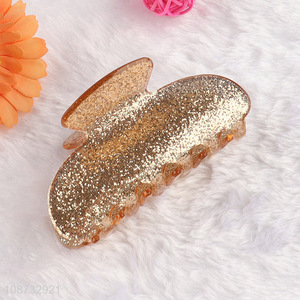 Wholesale large glitter non-slip acrylic hair claw clips for women