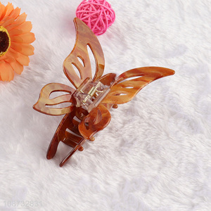 Hot selling butterfly shape acrylic hair claw clips for women