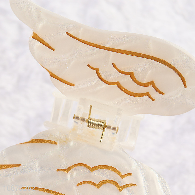 Factory price wing shape hair clips acrylic hair claw clips