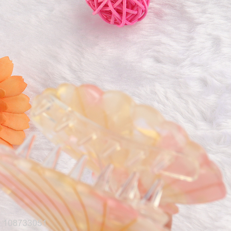 Popular product shell shape acrylic hair clips hair claw clips
