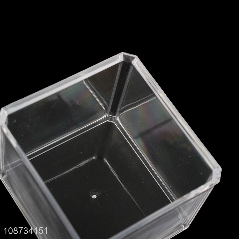 Factory wholesale three-layer clear cotton swab storage box with lid