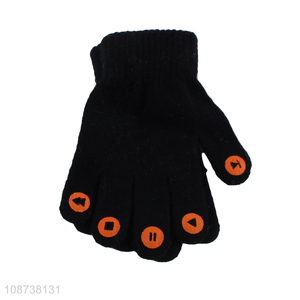 Wholesale unisex winter gloves outdoor windproof acrylic knitted gloves