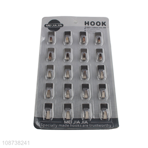 Good quality stainless steel 20pcs mini sticky hook set for household