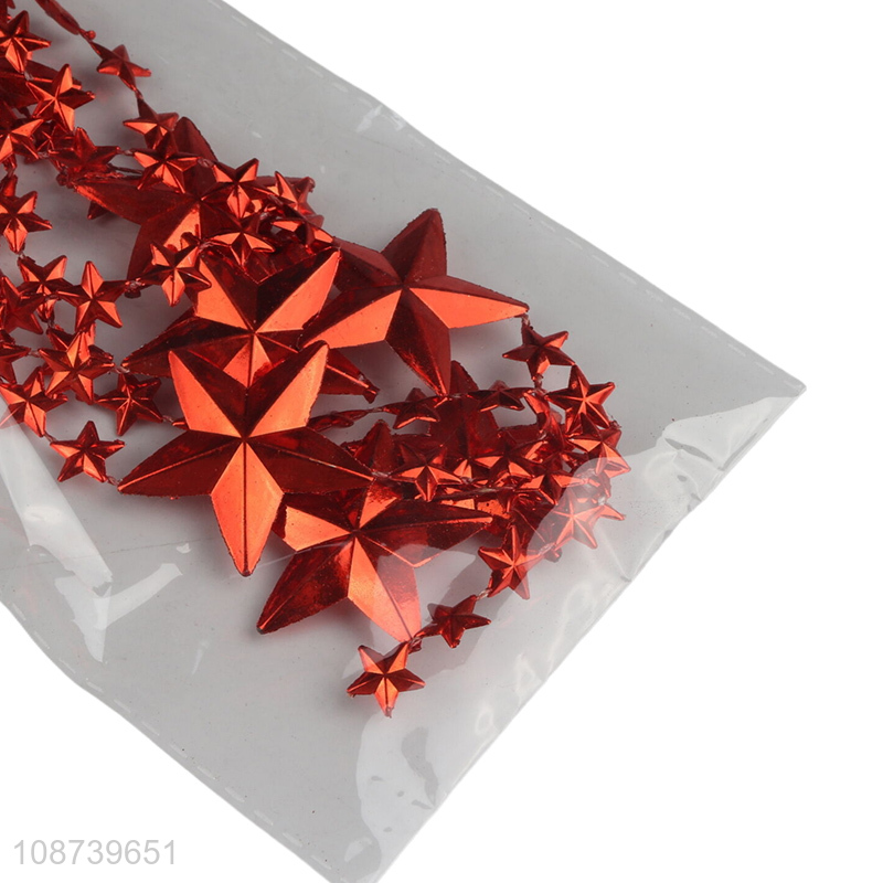 High quality Christmas star bead garland for Christmas tree decoration