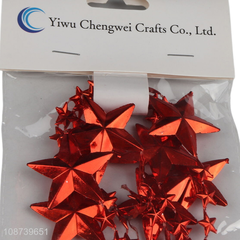 High quality Christmas star bead garland for Christmas tree decoration
