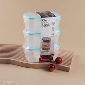 Hot selling 3 pieces plastic fresh-keeping storage box food containers