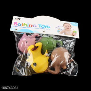 Factory supply non-toxic animal baby shower bathing toys for sale