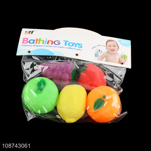 China supplier fruit series floating vinyl baby shower bathing toys