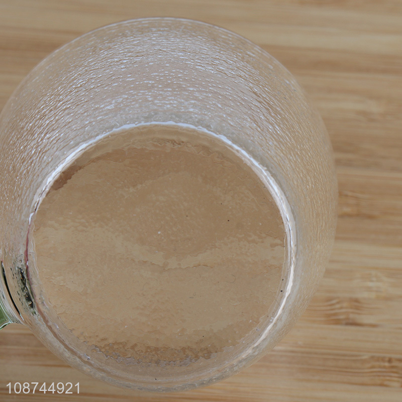 New product textured glass teacup coffee espresso cup with handle