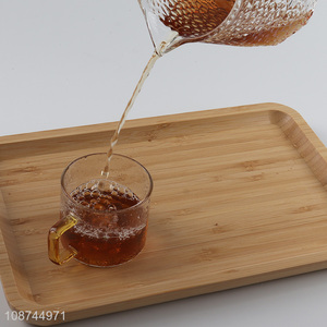 Good quality heat resistance glass coffee mug water cup with handle