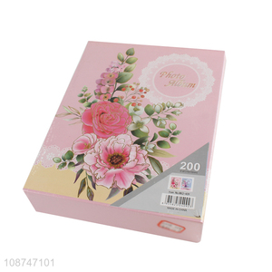 Yiwu factory flower cover 200pcs photo album picture book memory book