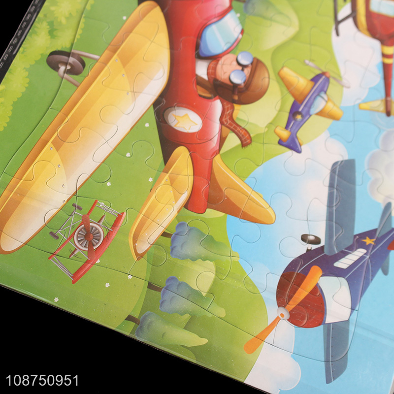 Bottom price kids educational cartoon airplane jigsaw puzzle toy