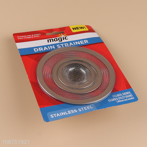 Wholesale 3pcs stainless steel mesh drain strainer for kitchen bathroom