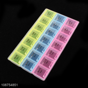 Wholesale 28 compartments <em>pill</em> case organizer medicine <em>box</em> planner