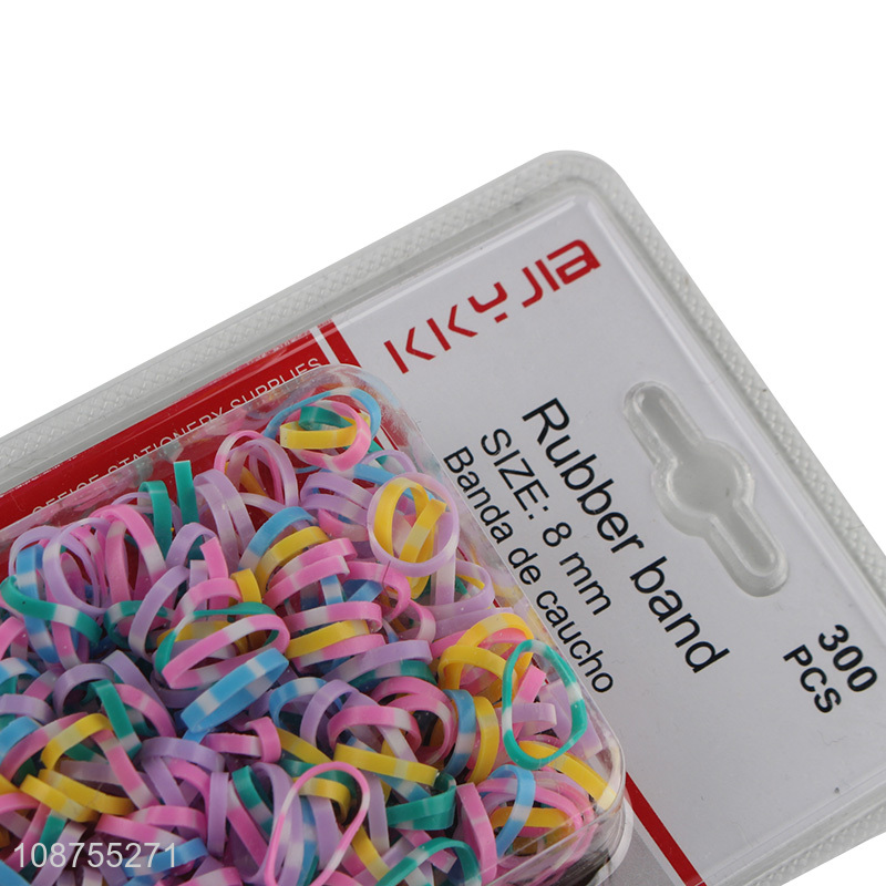 Most popular 300pcs colored elastic mini rubber band hair rope