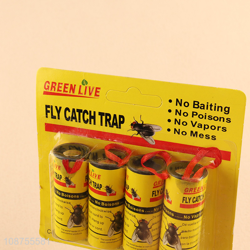 Wholesale sticky fly strips hanging fly traps for home indoor outdoor