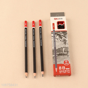 Good Price 12 Pieces 8B Graphite Sketch Pencils Drawing Supplies