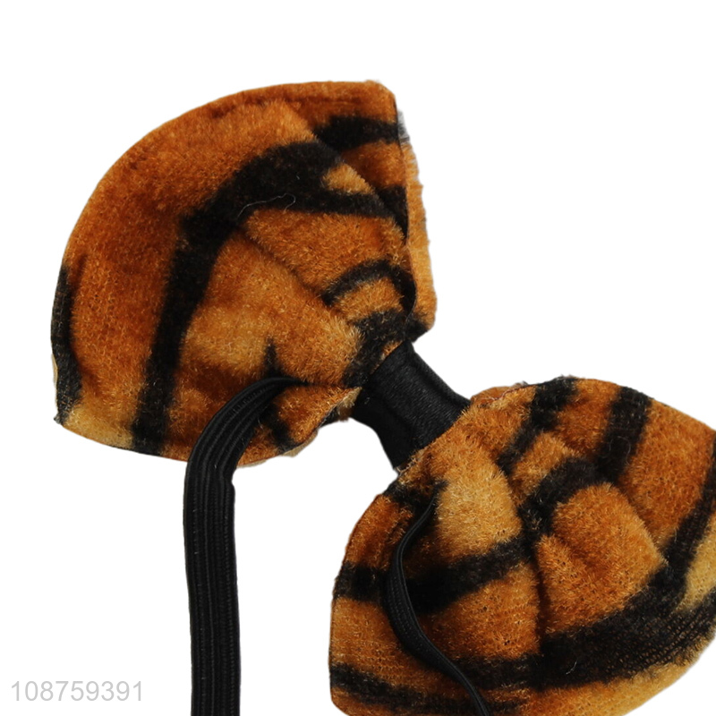 Good quality Halloween tiger cosplay costume set headband bow tie tail set