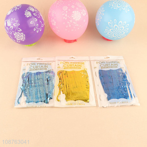 China supplier laser party decoration foil fringe curtain