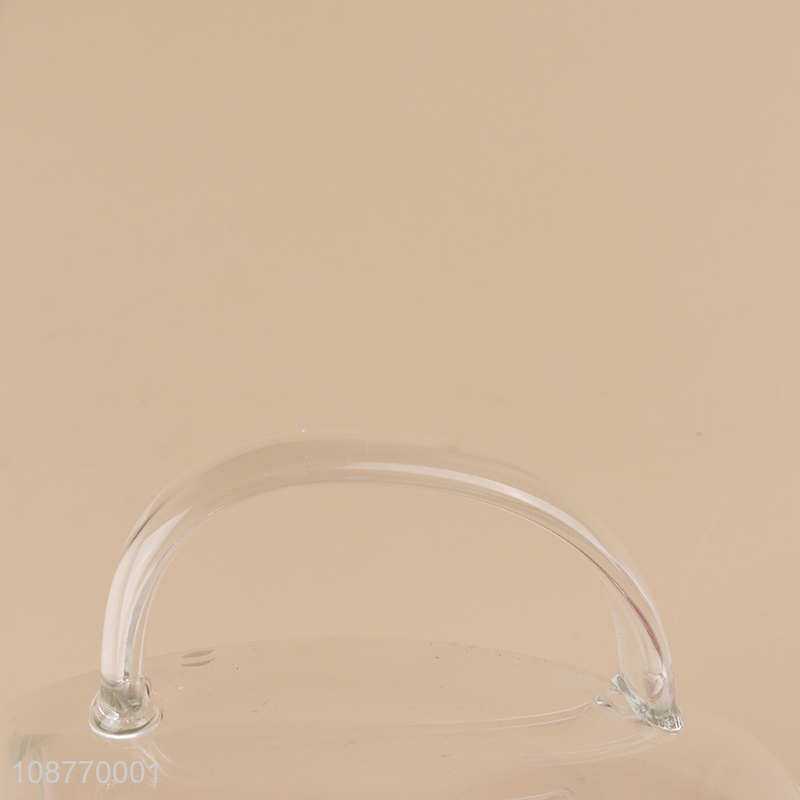 Low price double-wall glass water cup with handle