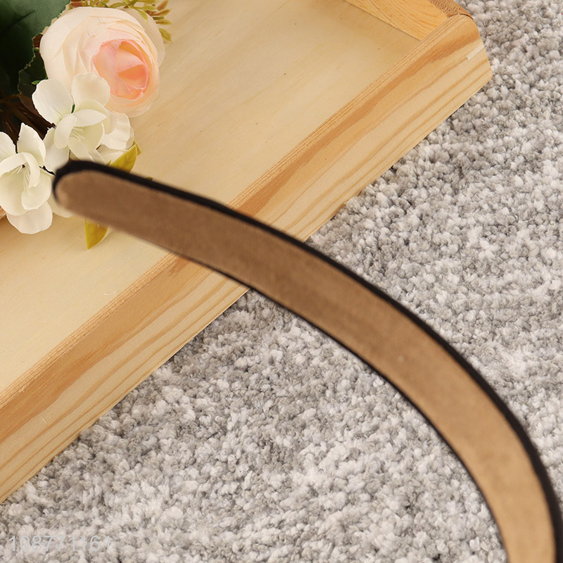 High quality pu leather hair hoop hairband for women