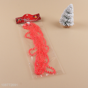 China wholesale red christmas decoration bead chain