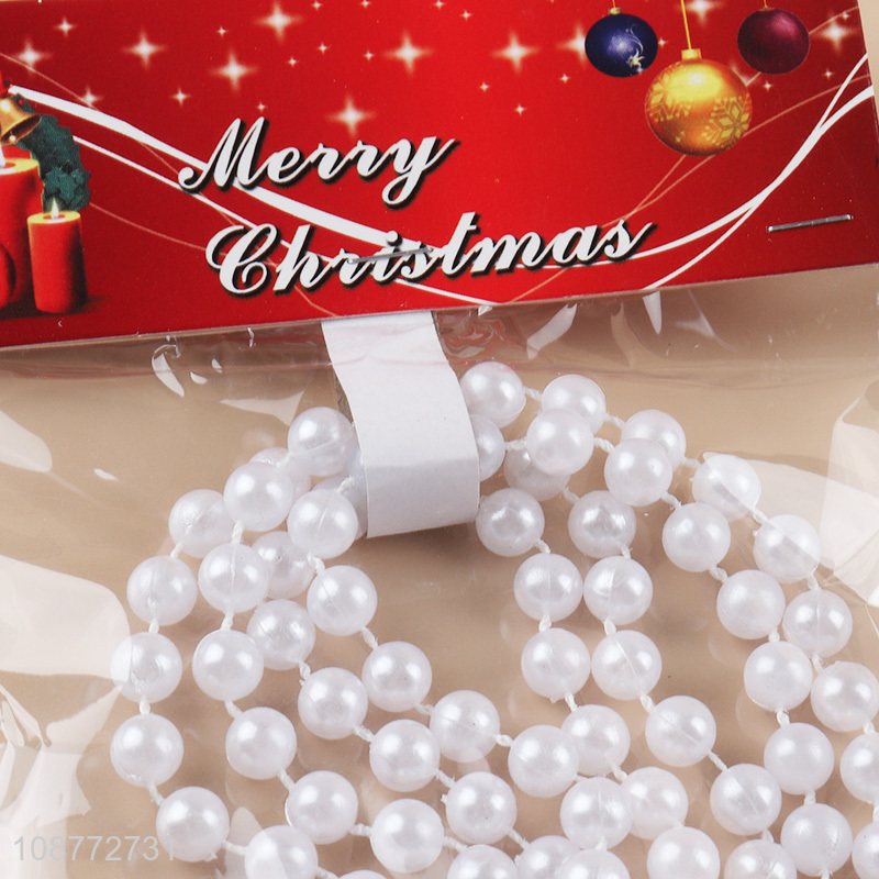 Good quality white christmas decoration bead chain