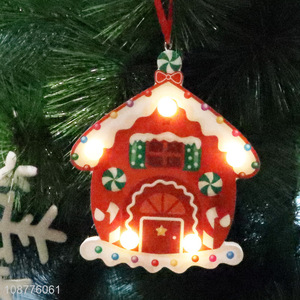 Yiwu market house shaped christmas hanging ornaments