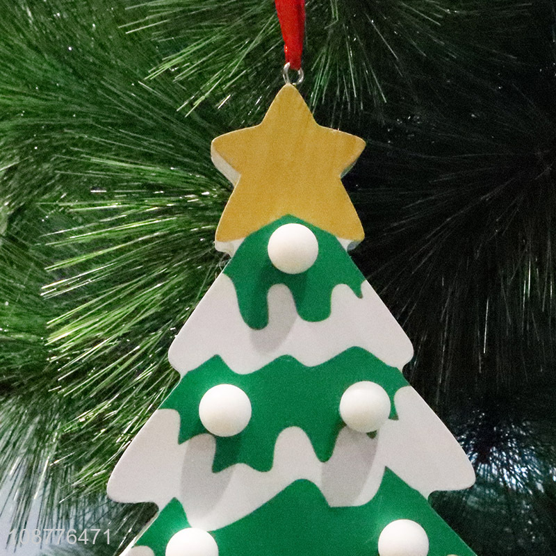 High quality xmas tree shaped christmas hanging ornaments