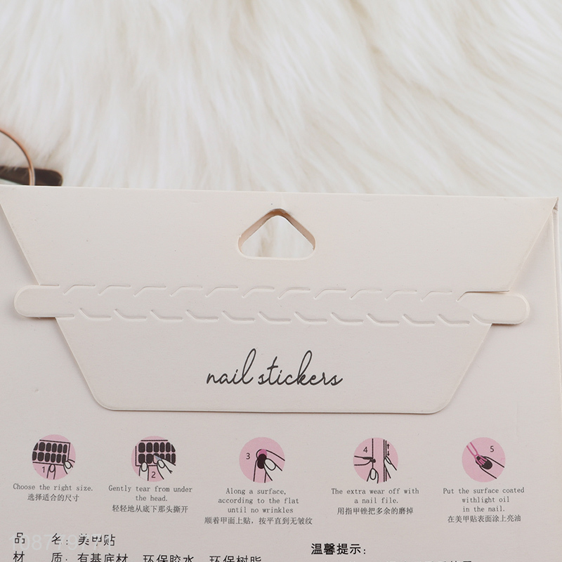 Yiwu market long lasting nail sticker set