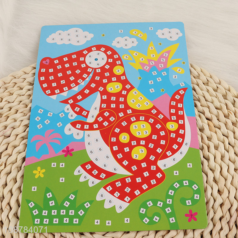 Factory Supply DIY Mosaic Sticker Art Kit for Kids Toddlers
