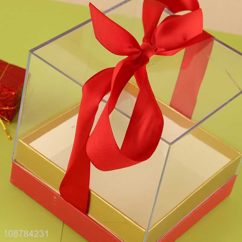 Hot selling square transparent gifts packaging box
